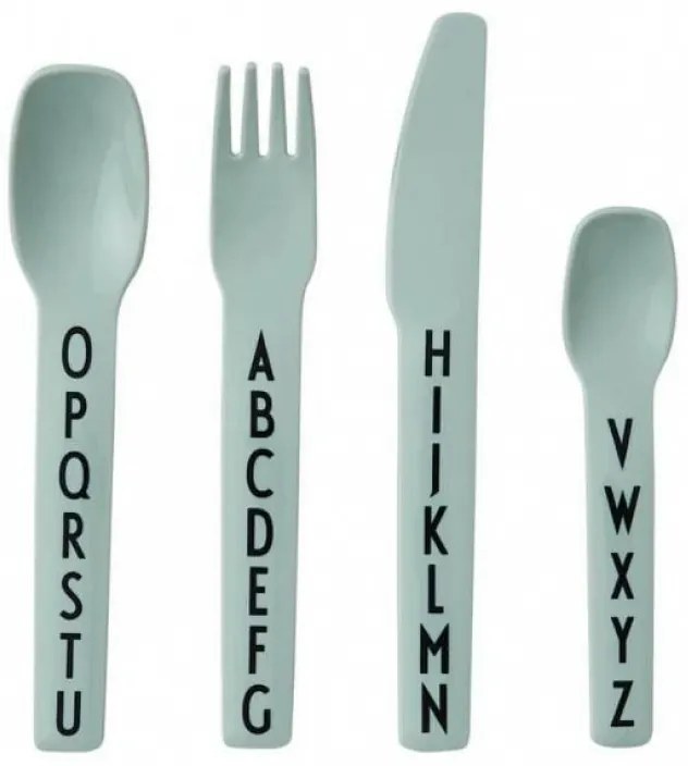 Design Letters Σετ Κουτάλια - Πιρούνι - Μαχαίρι Από Tritan 4Τμχ Green 20201301G