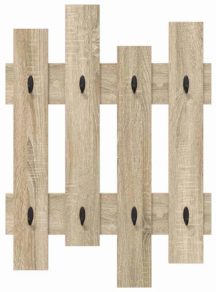 vidaXL Τοίχου Κρεμάστρα Sonoma Δρυς 60 x 3 x 82 εκ. Επεξεργασμένο ξύλο