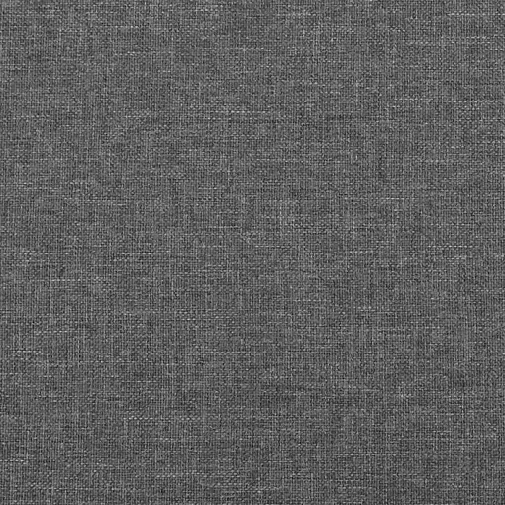Κρεβάτι Boxspring με Στρώμα Σκούρο Γκρι 120x200 εκ. Υφασμάτινο - Γκρι
