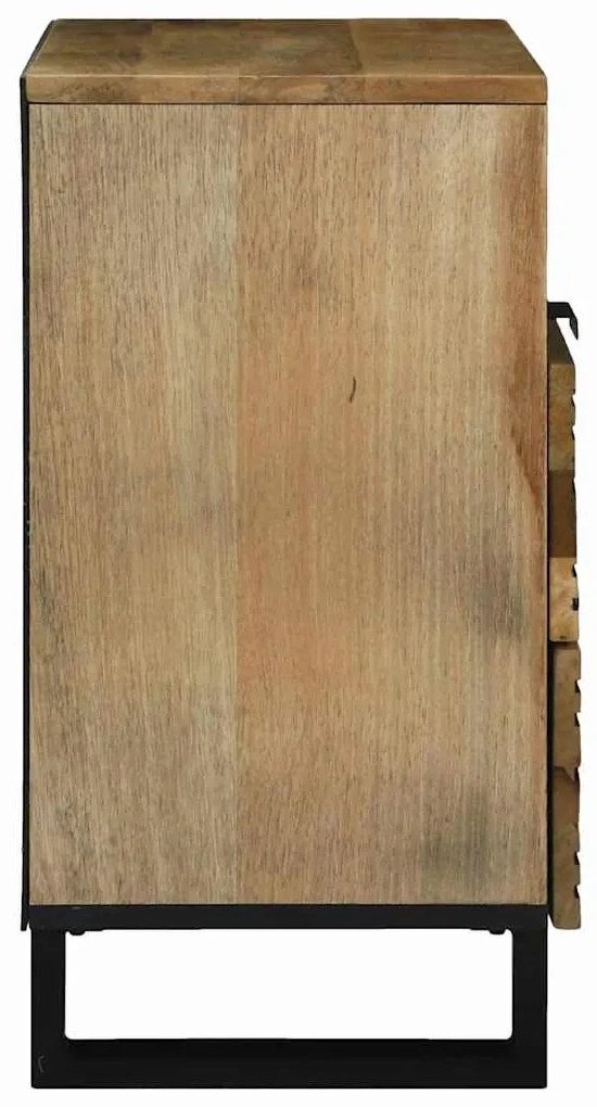 vidaXL Κομοδίνο με συρτάρι Καφέ 50 x 33 x 60 εκ Μασίφ ξύλο μάνγκο