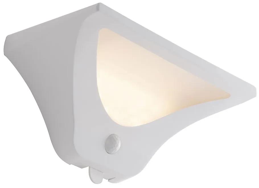 Φωτιστικό Τοίχου - Απλίκα LED-Skyp-AP Ηλιακό Με Αισθητήρα Κίνησης LED 130 4000K 11,2x22,4x11,2cm White Intec