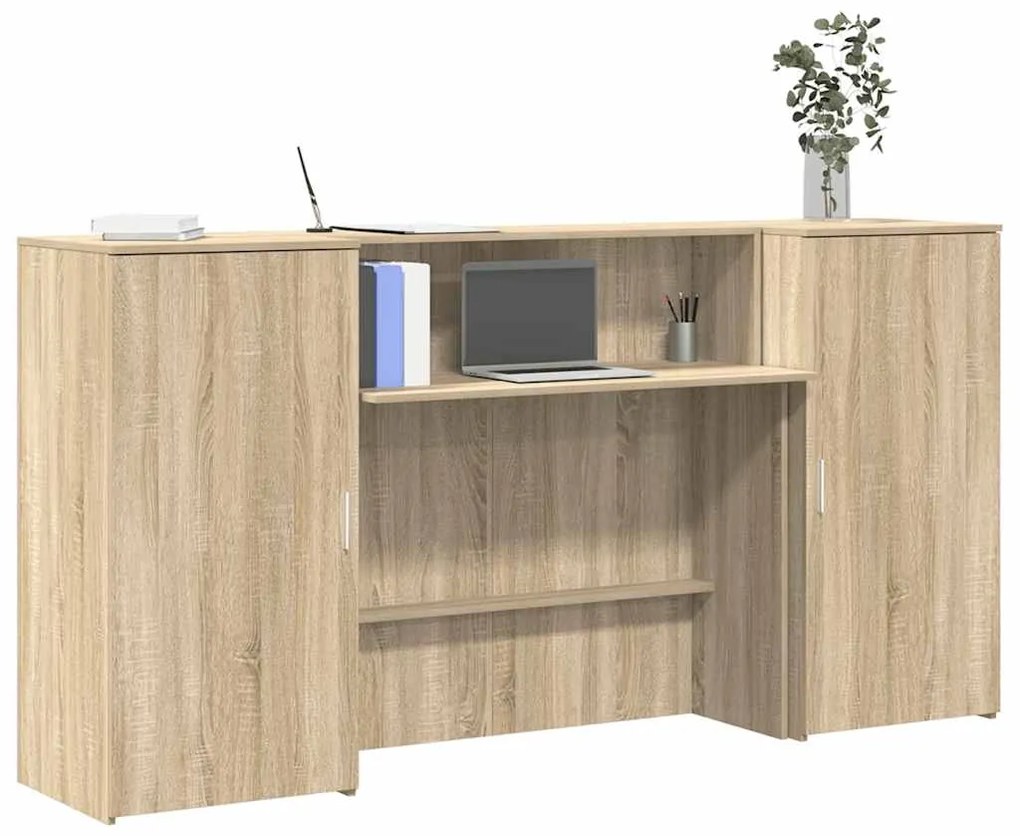 vidaXL Γραφείο υποδοχής Sonoma Δρυς 200x50x103,5εκ. Επεξεργασμένο Ξύλο