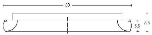 Πλαφονιέρα Φωτιστικό Οροφής 80cm LED 55W IP20 3000K  Zambelis 2057 Χρυσό