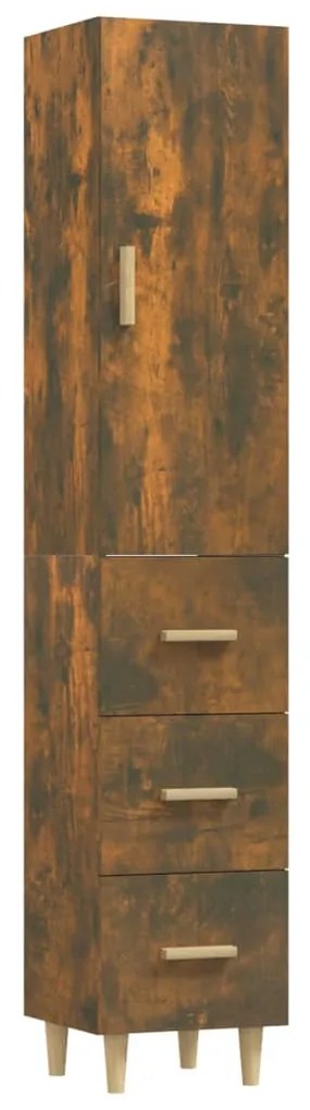 vidaXL Ντουλάπι Καπνιστή δρυς 34,5x34x180 εκ. από Επεξεργασμένο Ξύλο