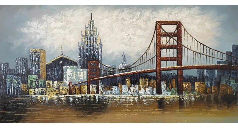 ΠΙΝΑΚΑΣ ΣΕ ΚΑΜΒΑ ΓΕΦΥΡΑ GOLDEN GATE - 120x60cm 8/KIB