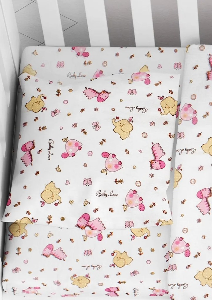 DIMcol ΜΑΞΙΛΑΡΟΘΗΚΗ ΕΜΠΡΙΜΕ ΒΡΕΦ Cotton 100% 35Χ45 Elephant 172 Pink 1915817707117279