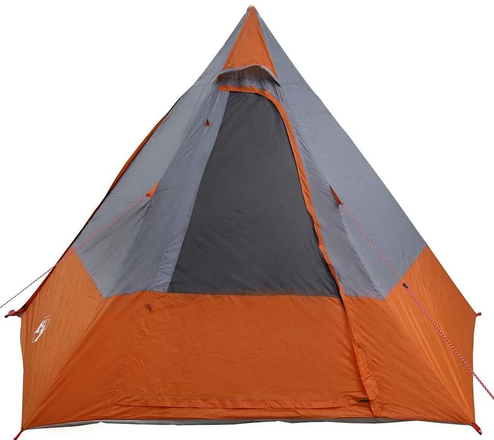 vidaXL Σκηνή Camping Γκρι και πορτοκαλί 482 x 360 x 227 εκ Πολυεστέρας