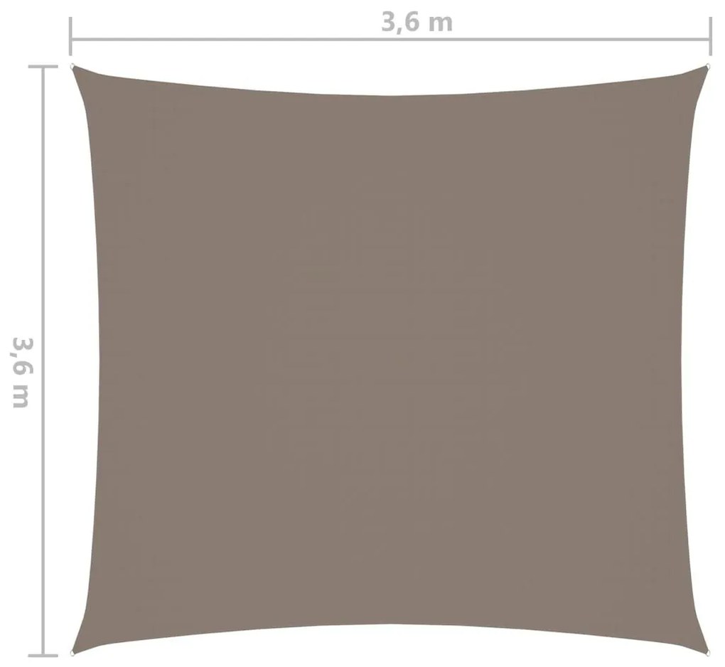 Πανί Σκίασης Τετράγωνο Taupe 3,6 x 3,6 μ. από Ύφασμα Oxford - Μπεζ-Γκρι