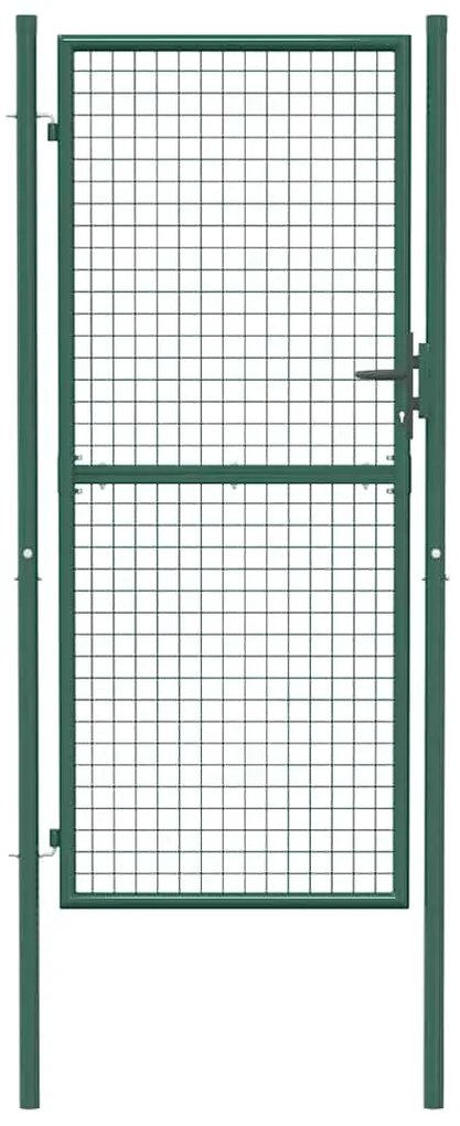 vidaXL Πόρτα Περίφραξης Πράσινη 100 x 200 εκ. Ατσάλινη