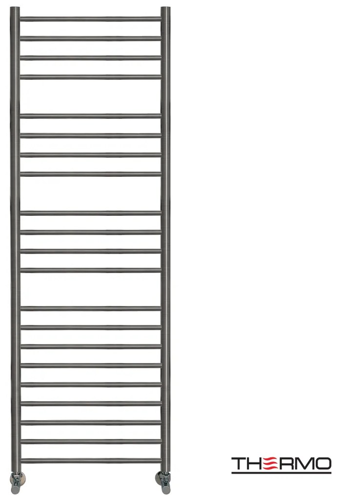 Thermo Bellavia Θερμαινόμενη πετσετοκρεμάστρα 150x50cm Black Brushed PVD ΔΕΝ ΠΕΡΙΛΑΜΒΑΝΤΟΝΤΑΙ ΔΙΑΚΟΠΤΕΣ &amp; ΑΝΤΙΣΤΑΣΕΙΣ