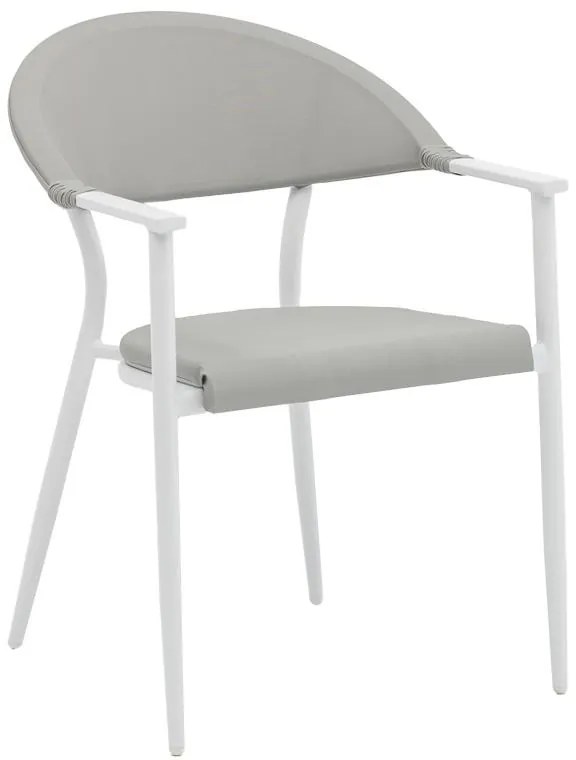 Τραπεζαρία Kliton-Pino σετ 7τεμ αλουμίνιο σε λευκή απόχρωση 150x80x74εκ 150x80x74 εκ.