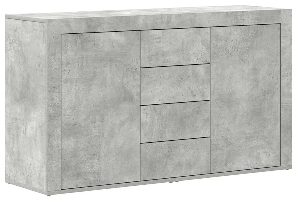 vidaXL Πλαϊνό γραφείο με συρτάρι Σκυρόδεμα Γκρι 120 x 36 x 69 εκ