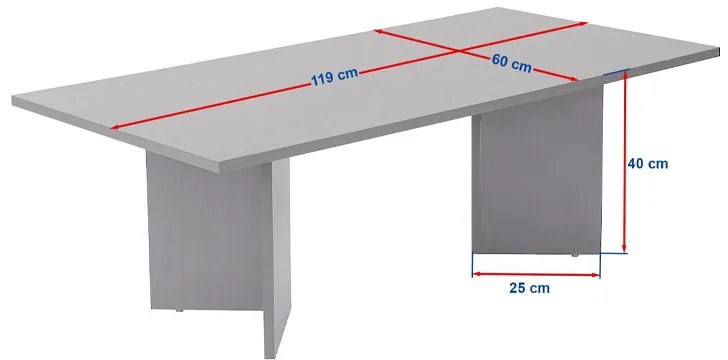 Τραπεζάκι σαλονιού Sabin Megapap χρώμα sapphire oak 119x60x40εκ.