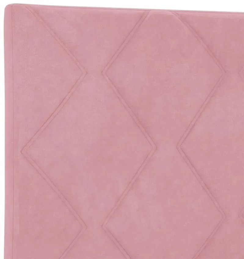 vidaXL Κεφαλάρι με κεφαλάρι Ροζ 100 cm Βελούδο