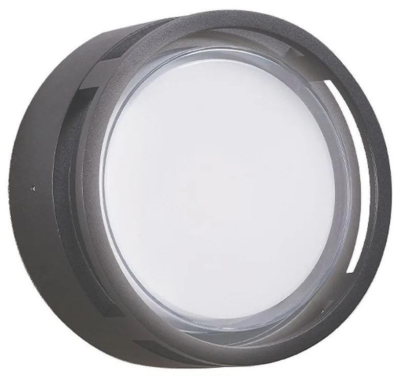 Φωτιστικό Τοίχου - Απλίκα Nikao 4321800 LED 15W 1000Lm 22,5x9cm Dark Grey Viokef