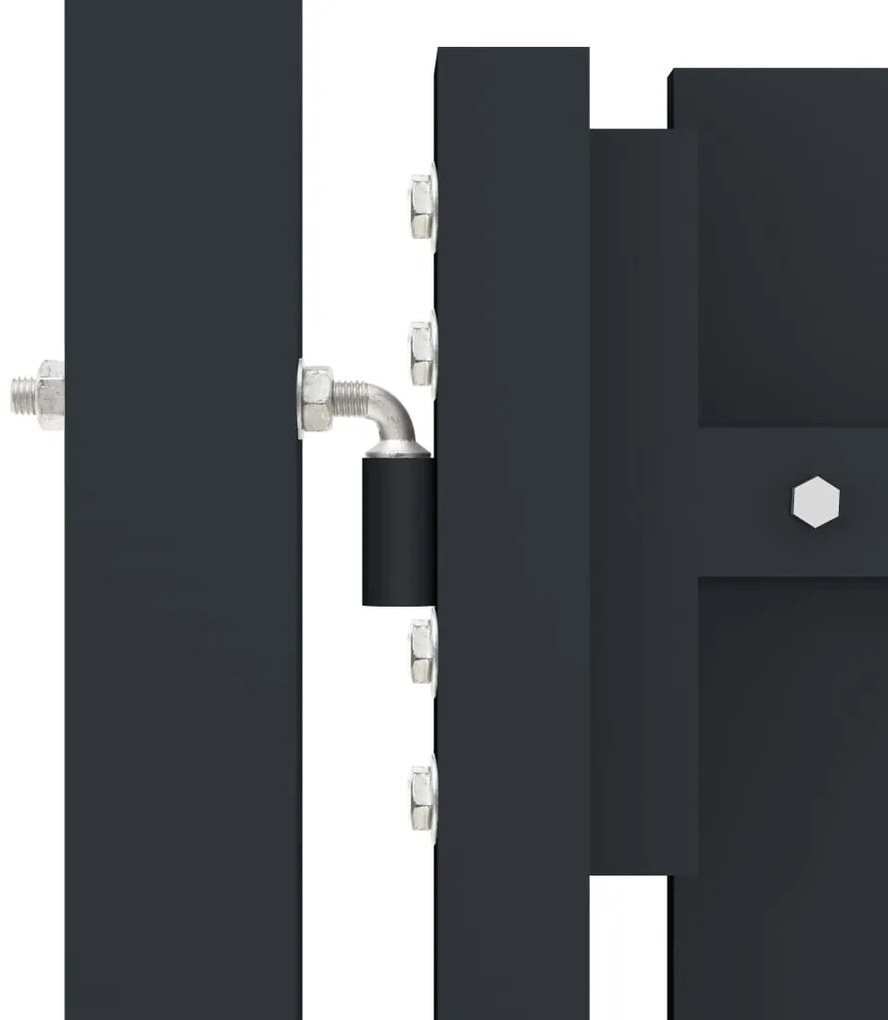 vidaXL Πόρτα με Διπλή Πόρτα και Φράχτη Ανθρακί 300x150 εκ. από Ατσάλι