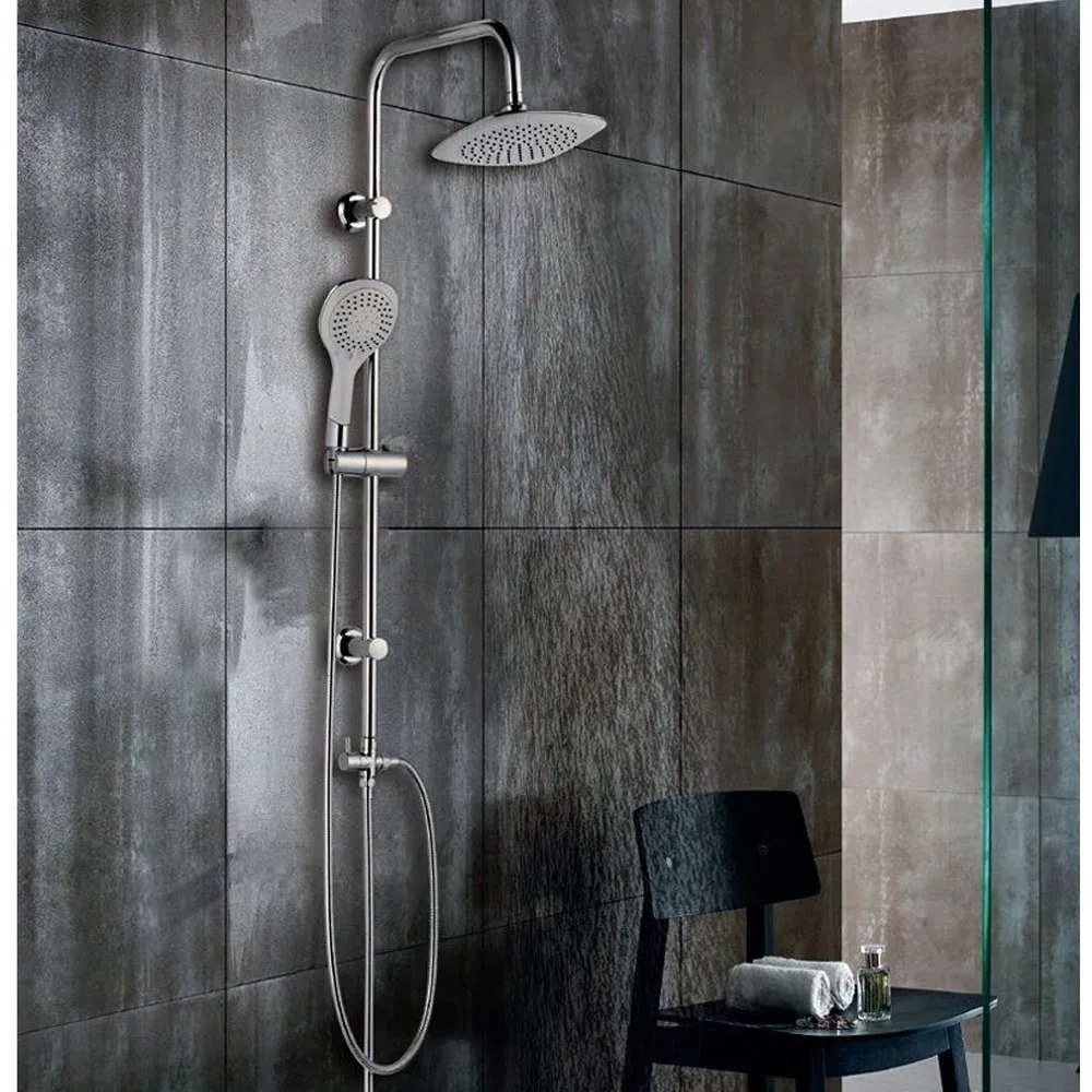 Κολώνα Σταθερού Ντους Giota C6306B Chrome Karag Steel,Plastic