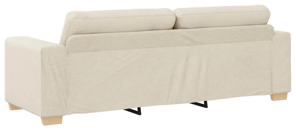 vidaXL Καναπές με μαξιλάρι με μαξιλάρι Μπεζ 220 x 78 x 84 εκ. Λινό