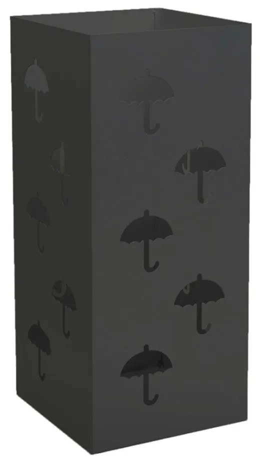 Ομπρελοθήκη Τετράγωνη 25-113 22x22x50cm Matte Anthracite Pam&amp;Co Stainless Steel