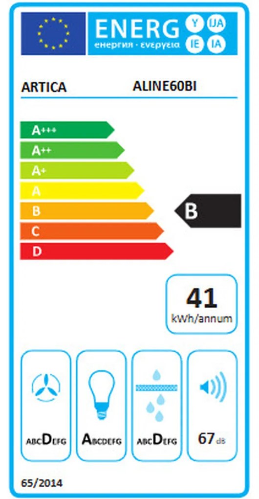 Συμβατικός Απορροφητήρας Artica ALINE60BI Χάλυβας