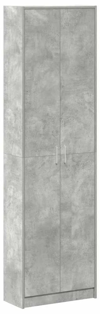 vidaXL Ντουλάπι Σκυρόδεμα Γκρι 55 x 25 x 189 εκ. Επεξεργασμένο ξύλο