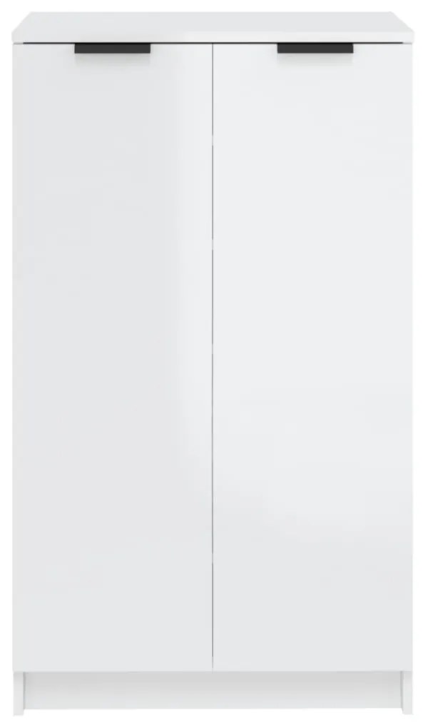 vidaXL Παπουτσοθήκη Γυαλιστερό Λευκό 59x35x100 εκ. Επεξεργασμένο Ξύλο