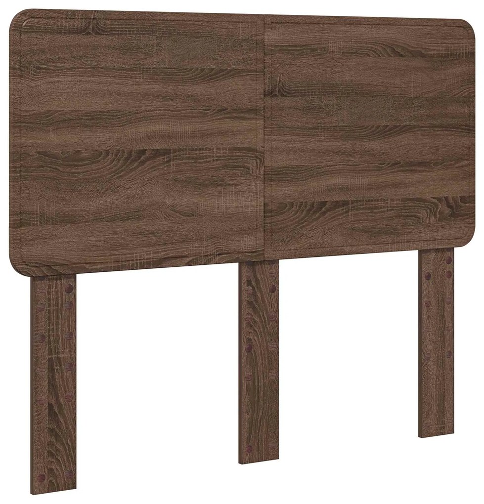 vidaXL Σκελετός Κρεβατιού Καφέ δρυς 135 x 190 cm Μηχανήματος Ξύλο