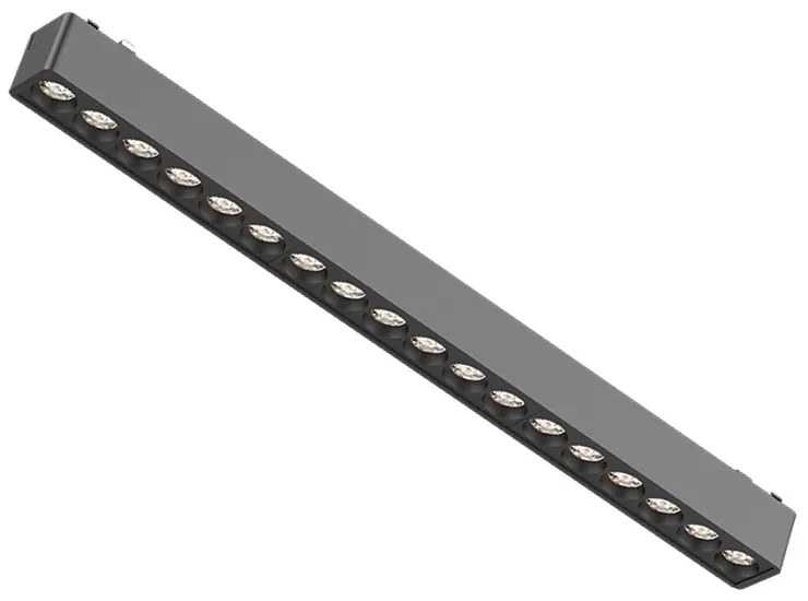 Φωτιστικό LED 18W 3000K για Ultra-Thin μαγνητική ράγα σε μαύρη απόχρωση D:33,8cmX2,4cm (T02901-BL) - T02901-BL