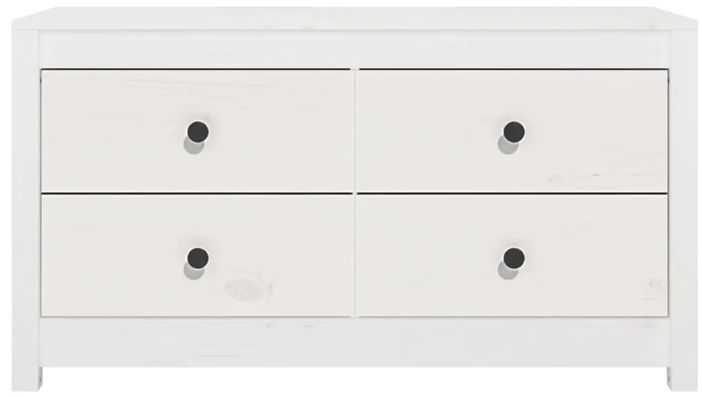 vidaXL Βοηθητικό Ντουλάπι Λευκό 100x40x54 εκ. από Μασίφ Ξύλο Πεύκου