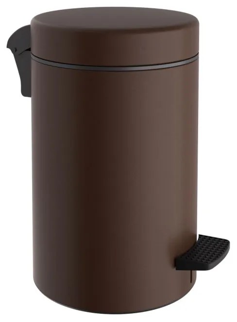 Καλάθι Απορριμμάτων 10lt-Φ20x37εκ. Soft Close Ανοξείδωτο Matte Wenge Pam &amp; Co 2037-943