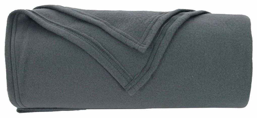 vidaXL Κουβέρτα Σκούρο Γκρι 200 x 150 cm Μαλλί