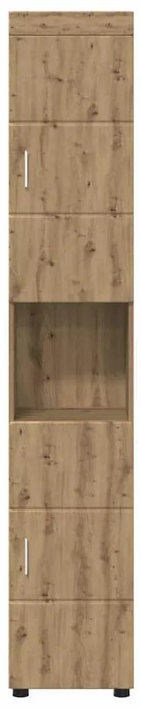 vidaXL Ντουλάπι Μπάνιου με πόρτα TULUM artisan δρυς 37 x 31.5 x 203 εκ