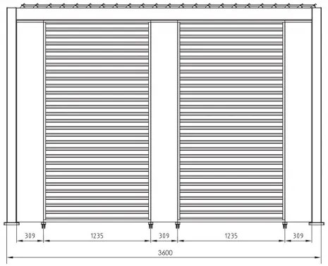 Πάνελ Περίφραξης Ocean Μεταλλικό Μαύρο 30,9x6x232,45 εκ. - Μαύρο