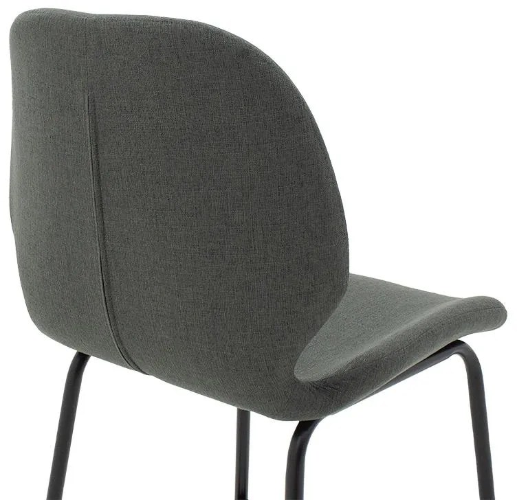 Σκαμπό bar Impel μεταλλικό μαύρο-ύφασμα ανθρακί 2αδα 48x61x103 εκ.