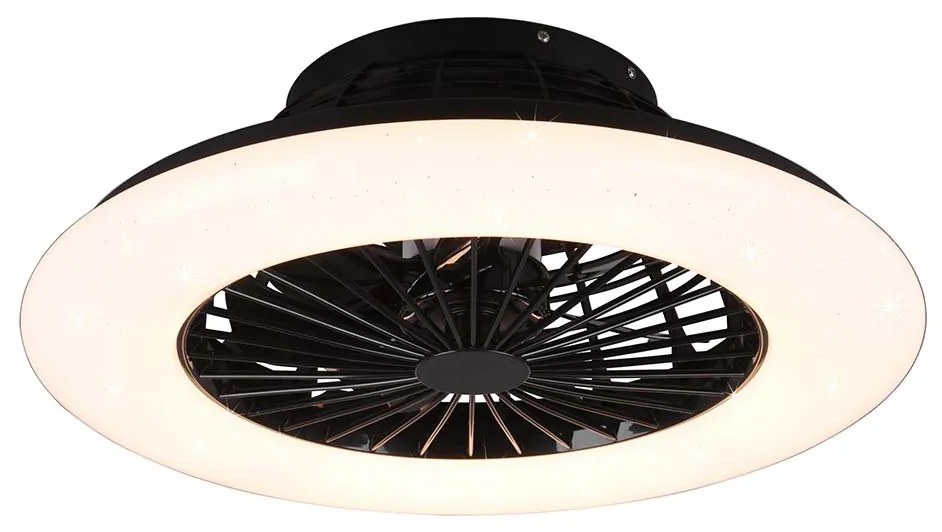 Ανεμιστήρας Οροφής RL Lighting Stralsund R62522132 Μαύρο Ματ με Φως