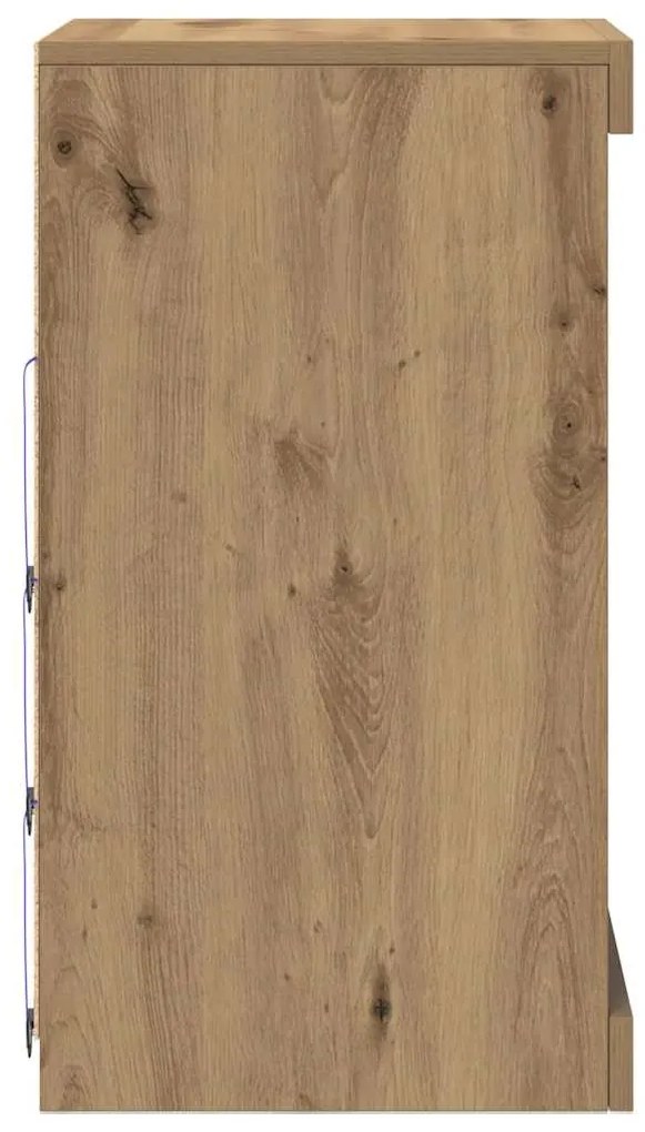 vidaXL Πλαϊνό γραφείο artisan δρυς 41 x 37 x 67 εκ Επεξεργασμένο ξύλο