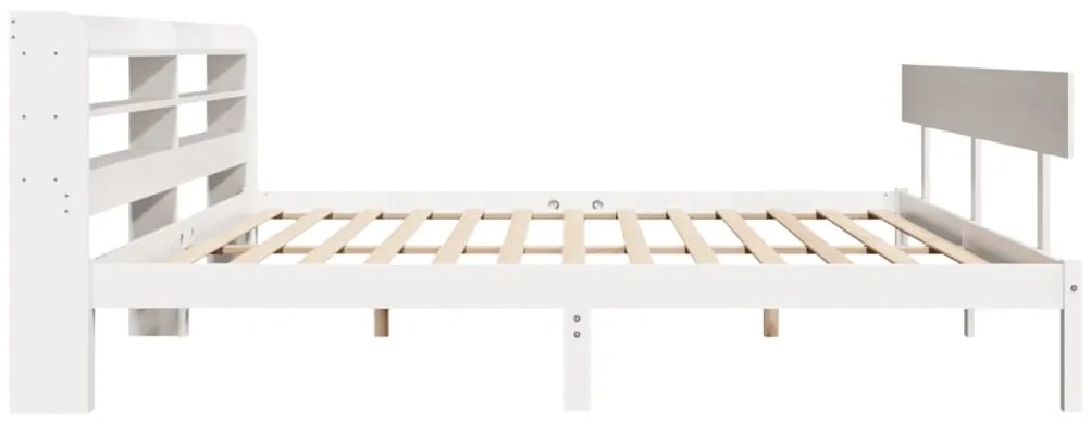 vidaXL Σκελετός Κρεβ. Χωρίς Στρώμα Λευκό 180x200 εκ Μασίφ Πεύκο