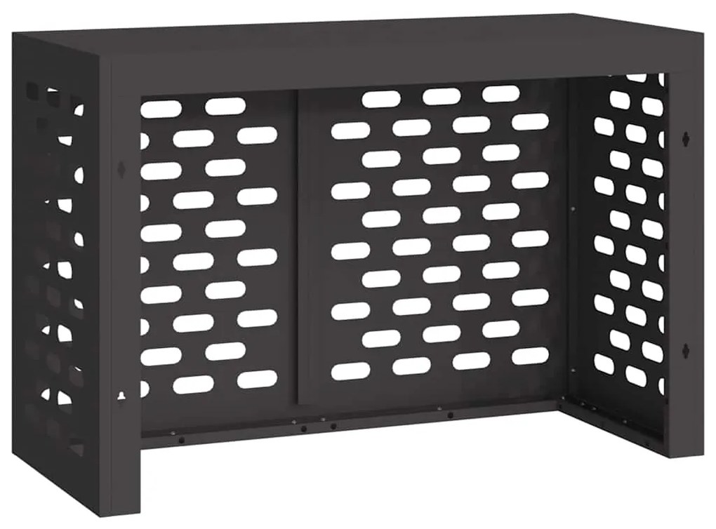 vidaXL Κάλυμμα κλιματιστικού Μαύρο 90 x 40 x 60 εκ Ατσάλι