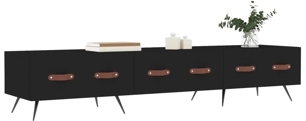 vidaXL Έπιπλο Τηλεόρασης Μαύρο 150 x 36 x 30 εκ. Επεξεργασμένο Ξύλο