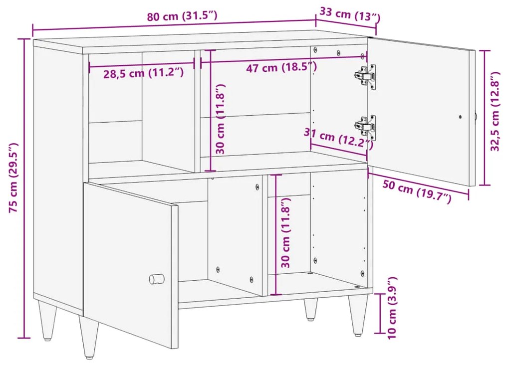 ΒΟΗΘΗΤΙΚΟ ΝΤΟΥΛΑΠΙ 80 X 33 X 75 ΕΚ. ΑΠΟ ΜΑΣΙΦ ΞΥΛΟ ΜΑΝΓΚΟ 358311