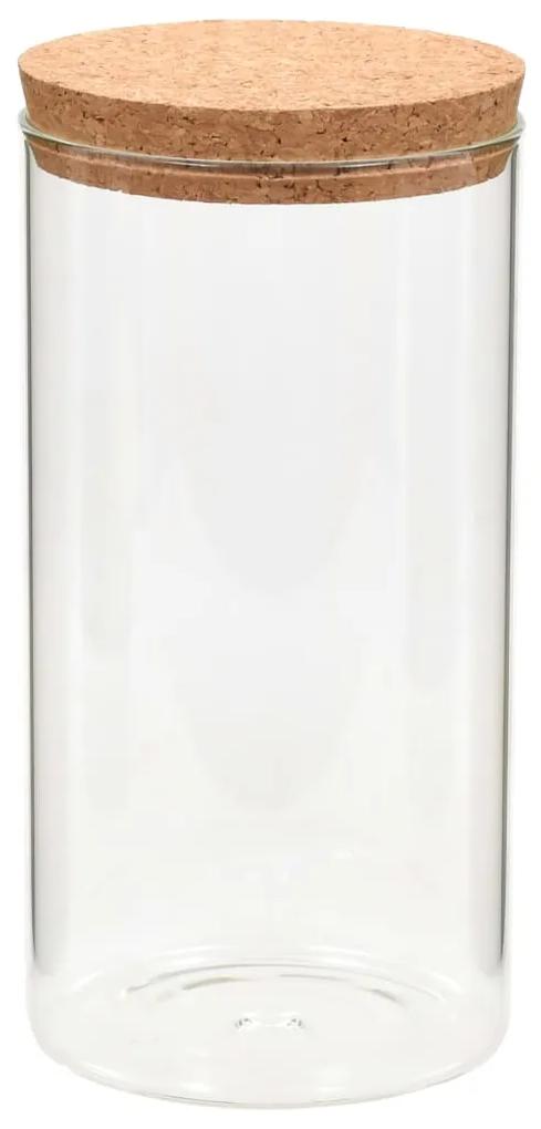 vidaXL Βάζα 6 τεμ. 1100 ml Γυάλινα με Καπάκι από Φελλό