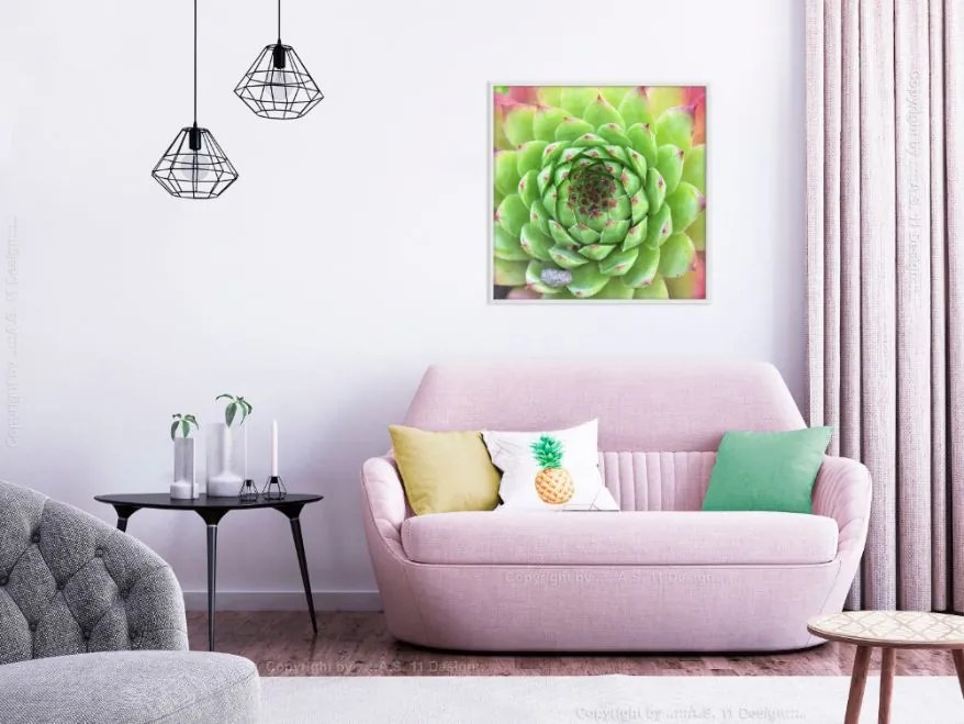 Αφίσα - Stone Rose (Square) - 30x30 - Χρυσό - Χωρίς πασπαρτού