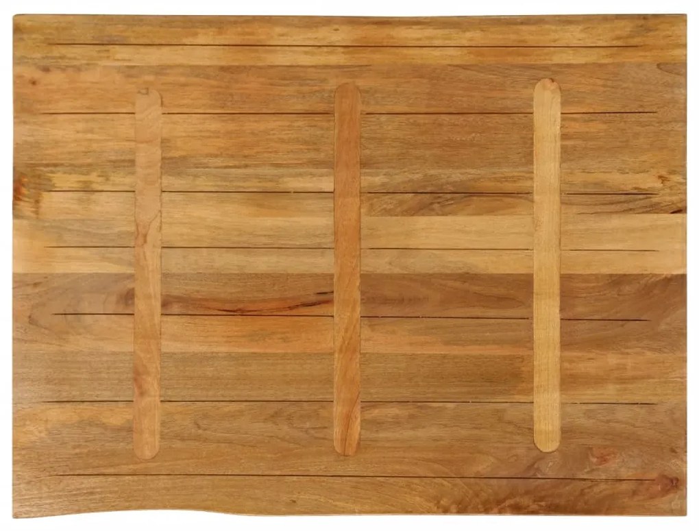 vidaXL Επιφάνεια Τραπεζιού 100x80x3,8 εκ. Live Edge Μασίφ Ξύλο Μάνγκο