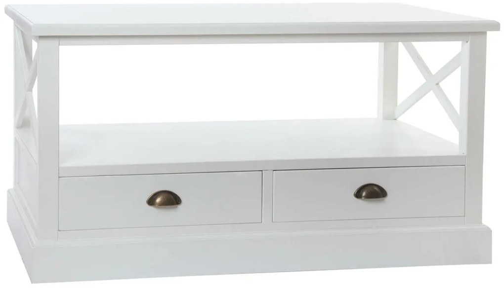 Τραπεζάκι Καφέ DKD Home Decor Λευκό Ξύλο (108 x 48 x 56,5 cm)
