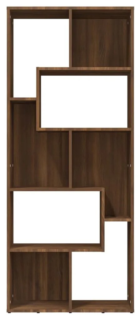 vidaXL Βιβλιοθήκη Καφέ Δρυς 67 x 24 x 161 εκ. από Επεξεργασμένο Ξύλο