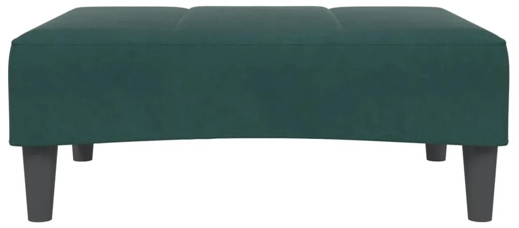 vidaXL Υποπόδιο Σκούρο Πράσινο 77x55x31 εκ. Βελούδινο