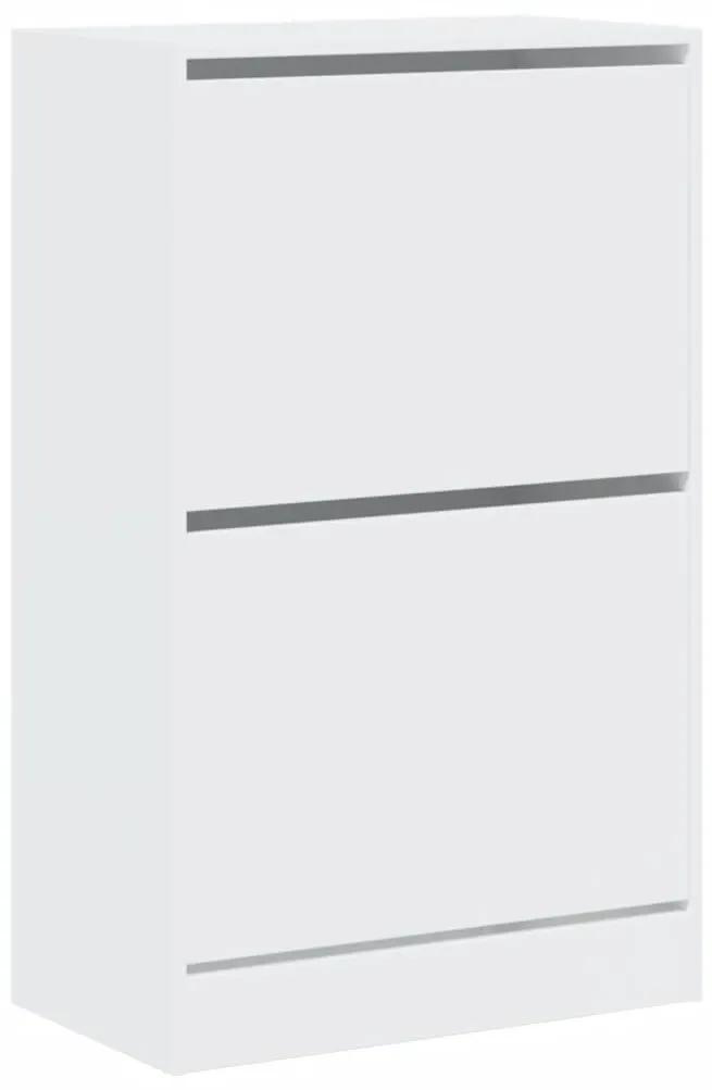 Παπουτσοθήκη Λευκή 60x34x96,5 εκ. από Επεξεργασμένο Ξύλο - Λευκό