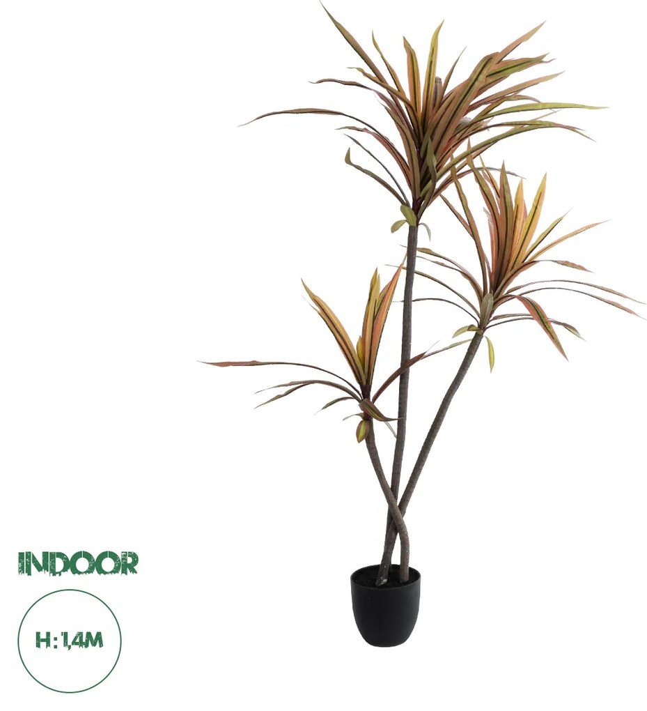 GloboStar® Artificial Garden DRAGON BLOOD TREE 20969 Τεχνητό Διακοσμητικό Φυτό Δράκαινα Φ100 x Υ140cm