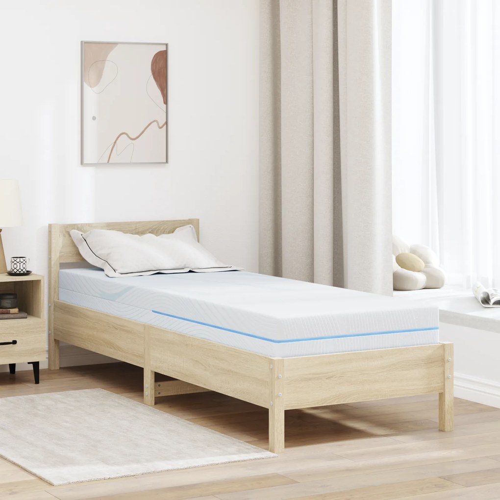 vidaXL Στρώματα Λευκό 80 x 200 cm 100% ύφασμα πολυεστέρα με τζακάρ