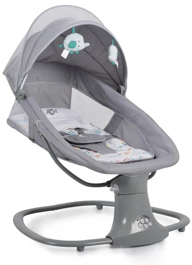 Ηλεκτρικό Ρηλάξ Με Μουσική (0-6 Μηνών/Έως 9kg) Cangaroo Axel Grey